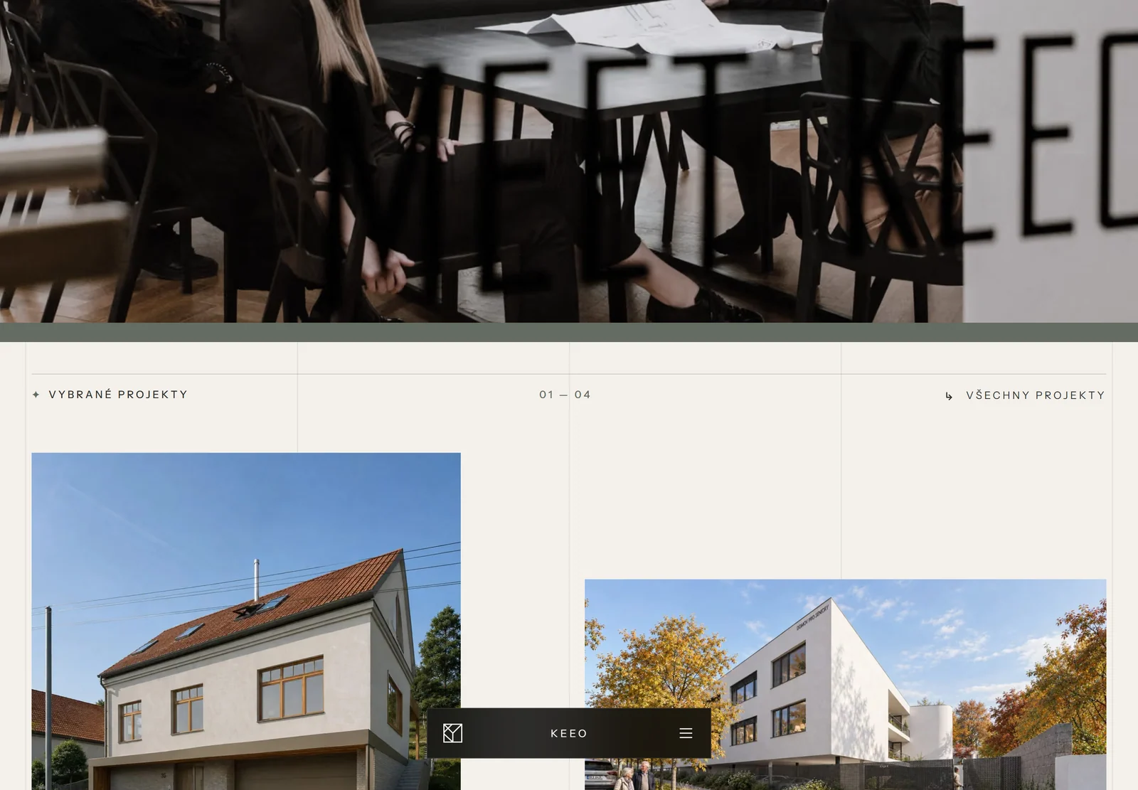 Výběr projektů na staging webu KEEO