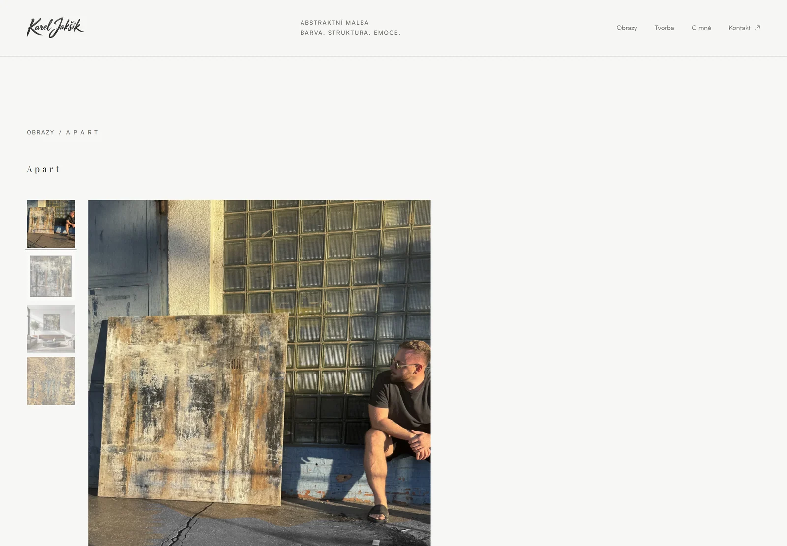 Detail obrazu A part na webu Karla Jakšíka